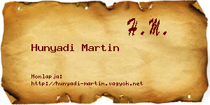 Hunyadi Martin névjegykártya